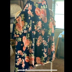 Shein cold shoulder summer floral dress